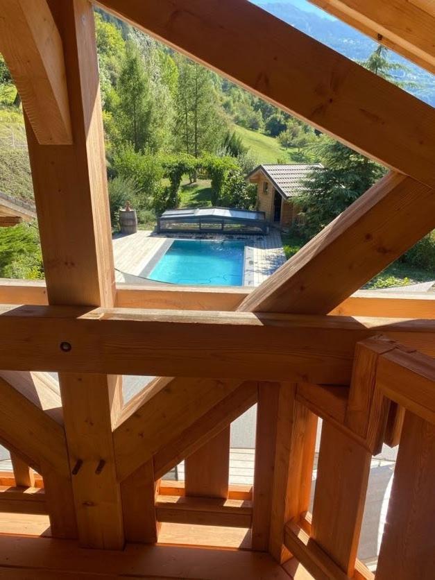 Chalet Savoyard D'Exception Avec Piscine Chauffee Villa Bourg-Saint-Maurice Bagian luar foto